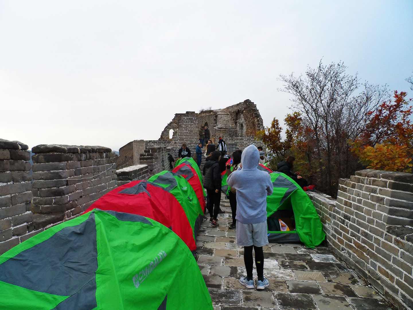 Camping on the Great Wall of China