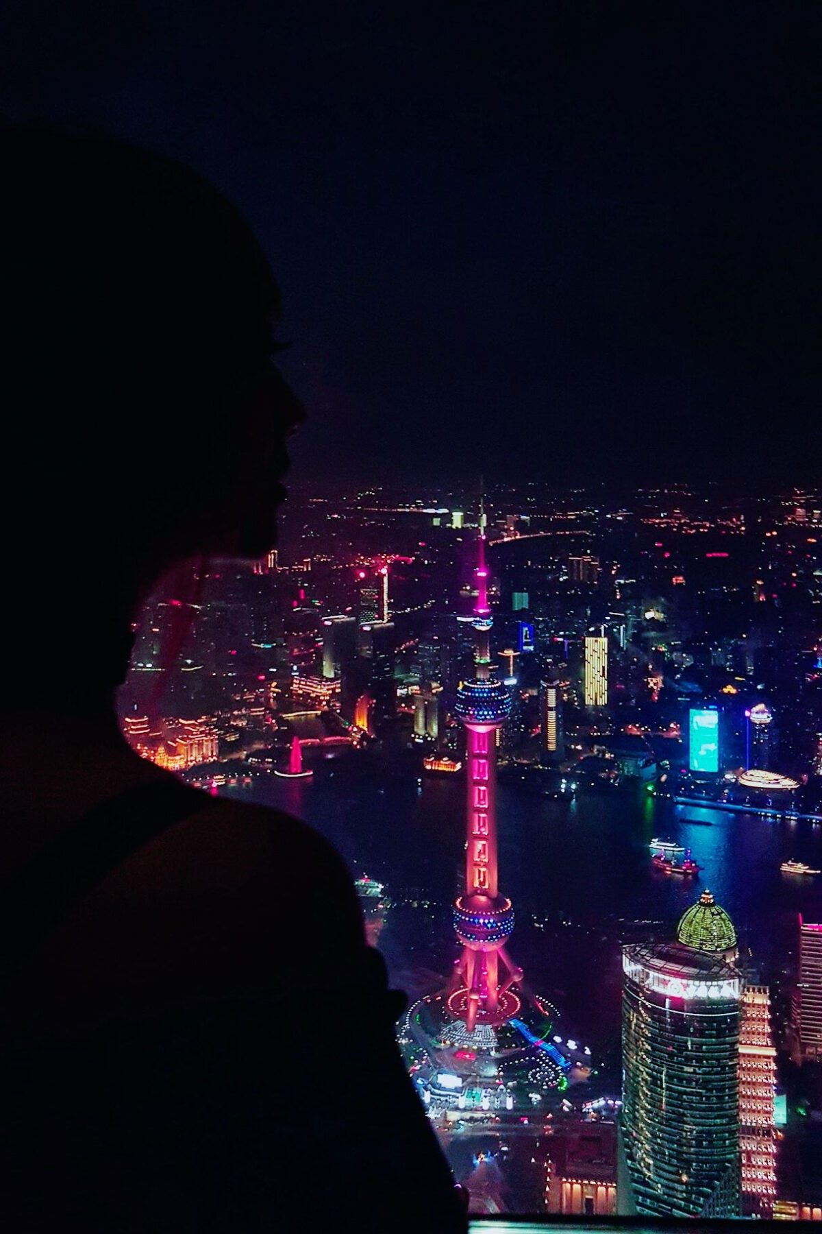 shanghai Oriental Pearl Tower world financial tower night cityscape china 上海东方明珠广播电视塔 上海环球金融中心 中国 夜景
